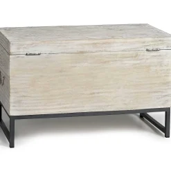 mutoni inspiration Truhe Mykonos Mango Vintage Weiss 80X40> Kisten & Truhen