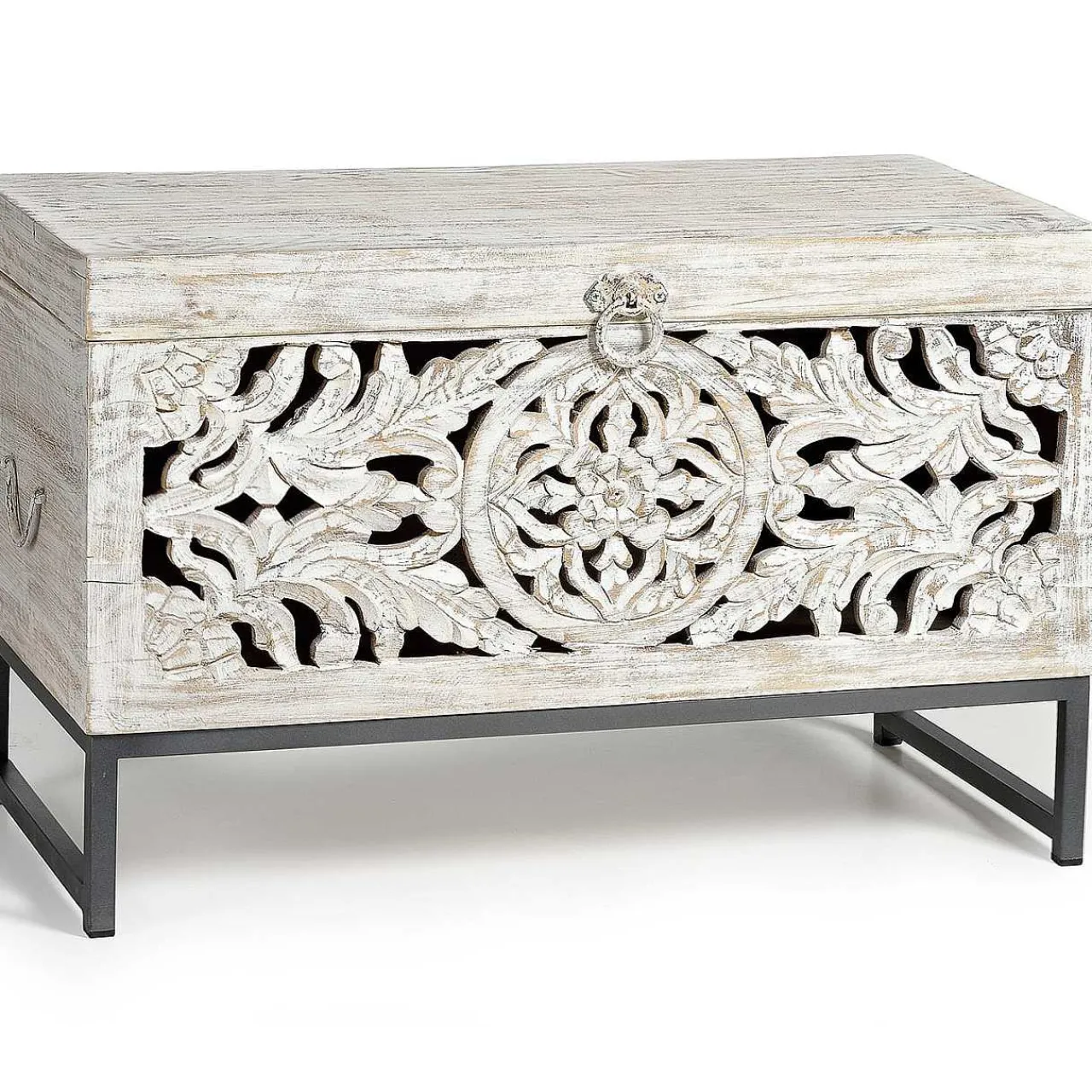 mutoni inspiration Truhe Mykonos Mango Vintage Weiss 80X40> Kisten & Truhen