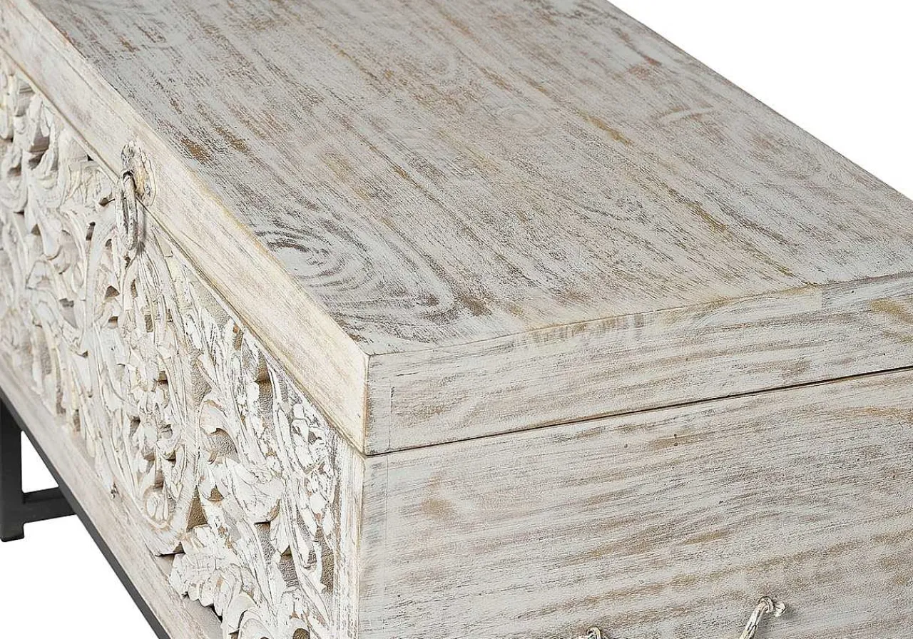 mutoni inspiration Truhe Mykonos Mango Vintage Weiss 80X40> Kisten & Truhen
