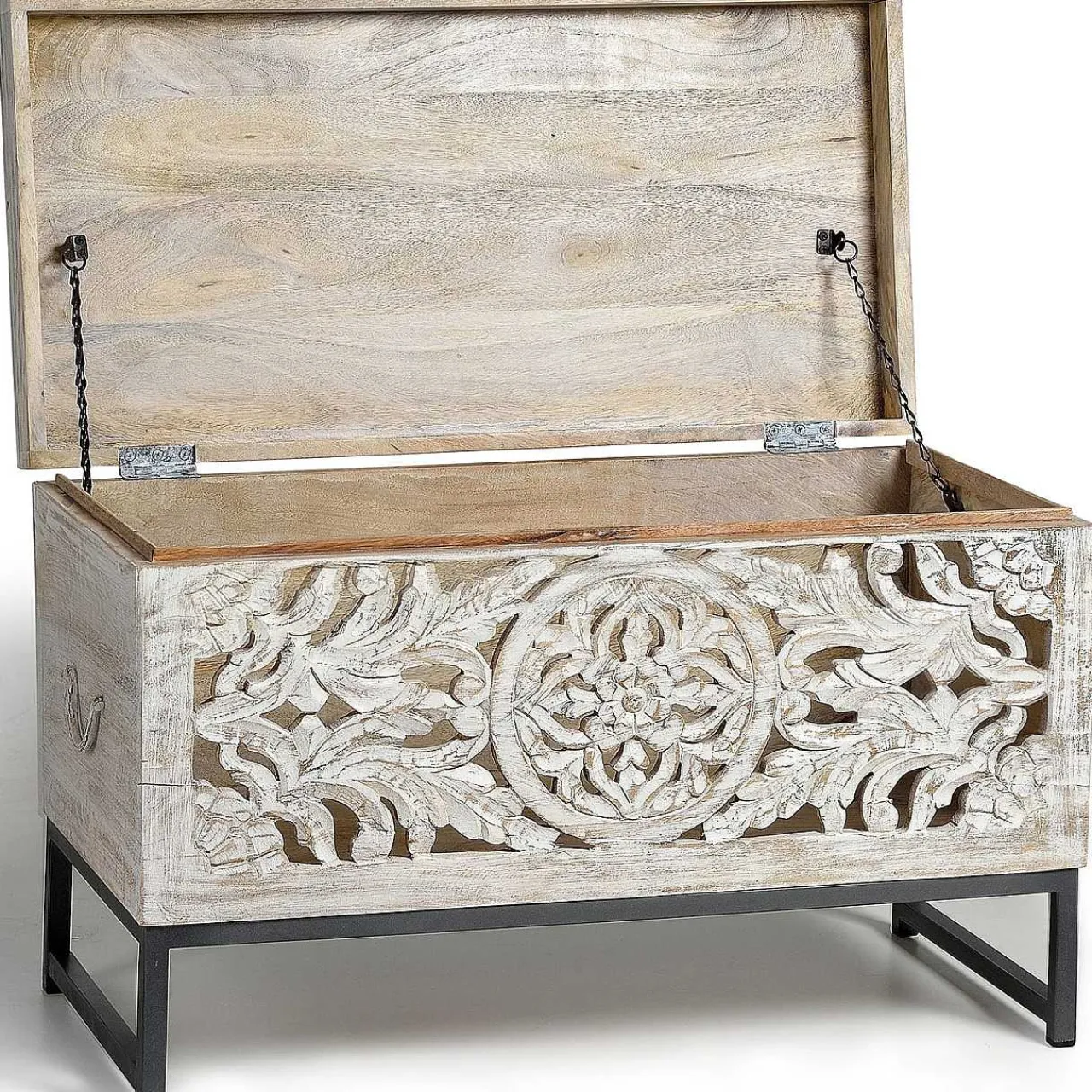 mutoni inspiration Truhe Mykonos Mango Vintage Weiss 80X40> Kisten & Truhen