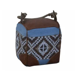 mutoni vintage Turstopper Leder Ii Eckig Braun Blau> Deko Objekte