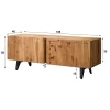 mutoni industrial Tv-Lowboard Block Akazie Natur 135> Tv-Möbel