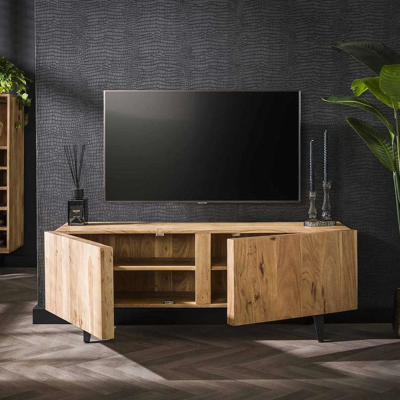 mutoni industrial Tv-Lowboard Block Akazie Natur 135> Tv-Möbel