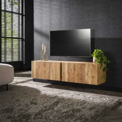 mutoni industrial Tv-Lowboard Block Schwebend Akazie Natur 150><noscript><img width=