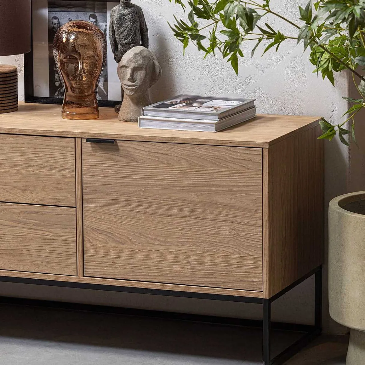 mutoni living Tv-Lowboard Silas Eiche Natur 180> Tv-Möbel