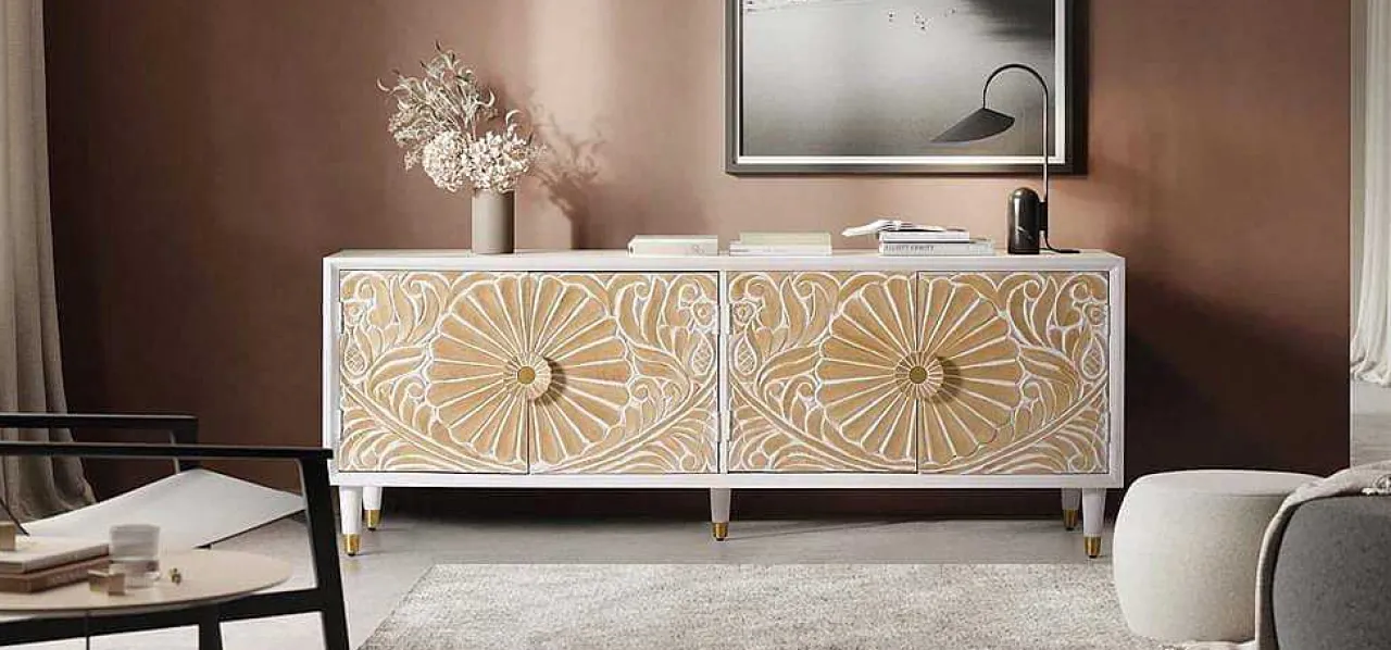 mutoni inspiration Tv-Möbel Antigua Mangoholz Weiss 170> Tv-Möbel