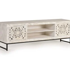 mutoni inspiration Tv-Möbel Mangoholz Weiss 170> Tv-Möbel