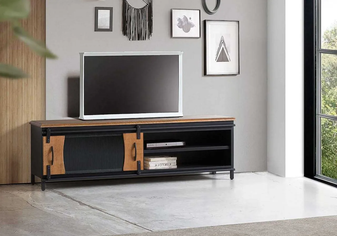 mutoni inspiration Tv-Möbel Nero Iii Mangoholz Schwarz 160> Tv-Möbel