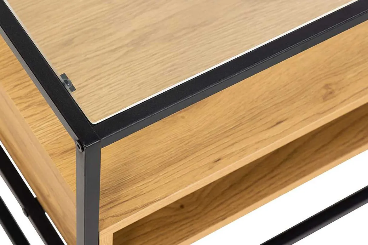 mutoni scandi Tv-Möbel Randall Glas Transparent Natur 120> Tv-Möbel