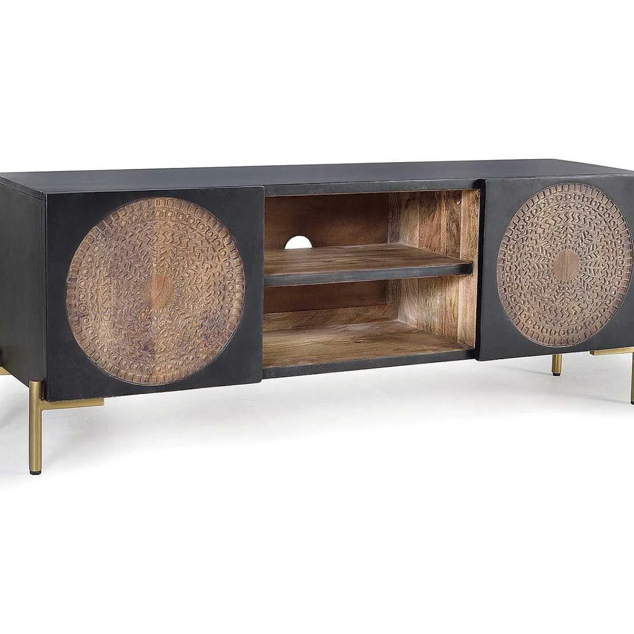 mutoni inspiration Tv-Möbel Rondo Mangoholz Dunkelbraun 145> Tv-Möbel