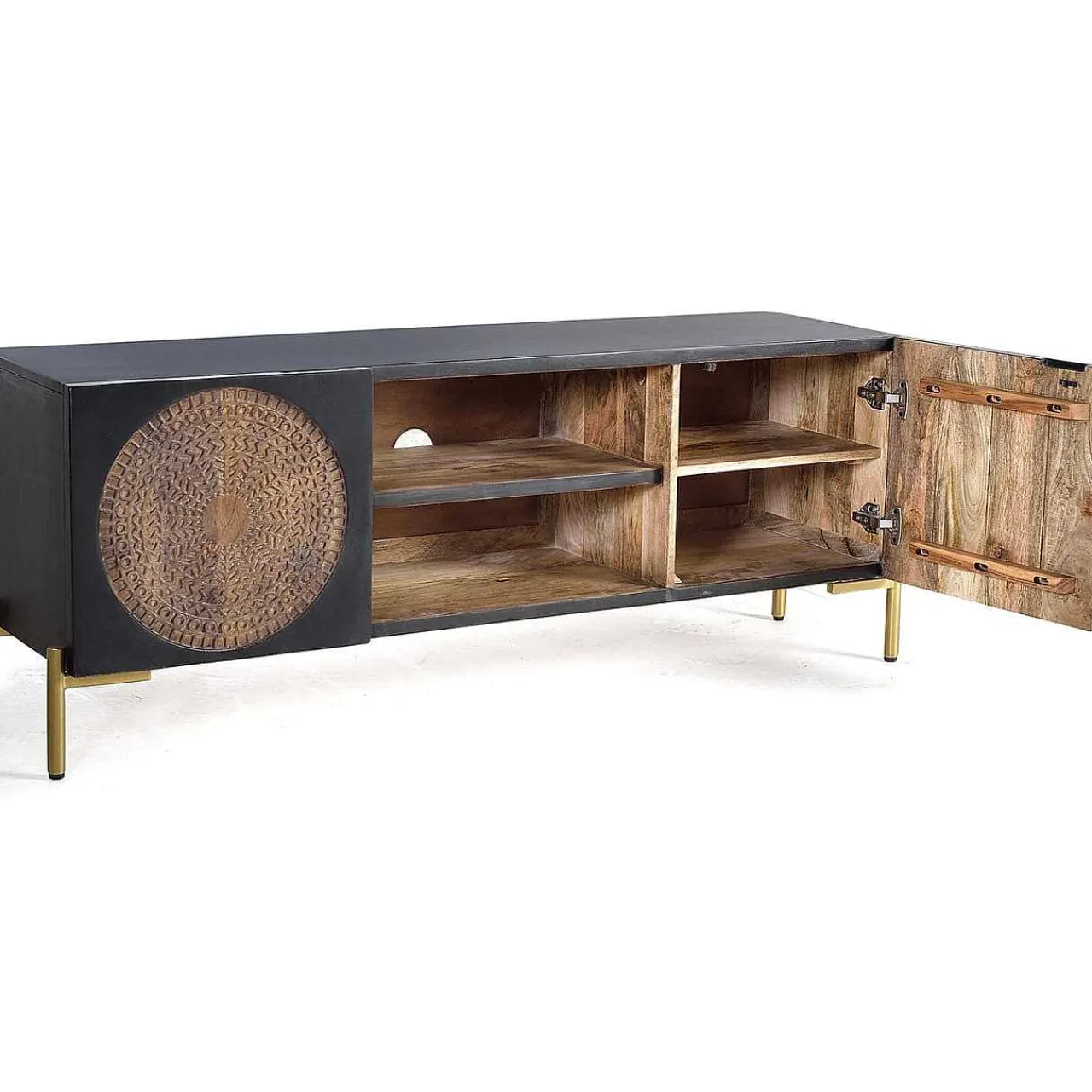 mutoni inspiration Tv-Möbel Rondo Mangoholz Dunkelbraun 145> Tv-Möbel