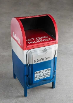mutoni vintage Unikat Schrank Briefkasten Rot-Weiss-Blau> Schränke