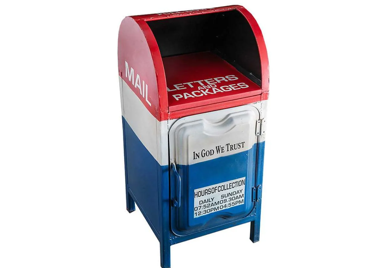 mutoni vintage Unikat Schrank Briefkasten Rot-Weiss-Blau> Schränke