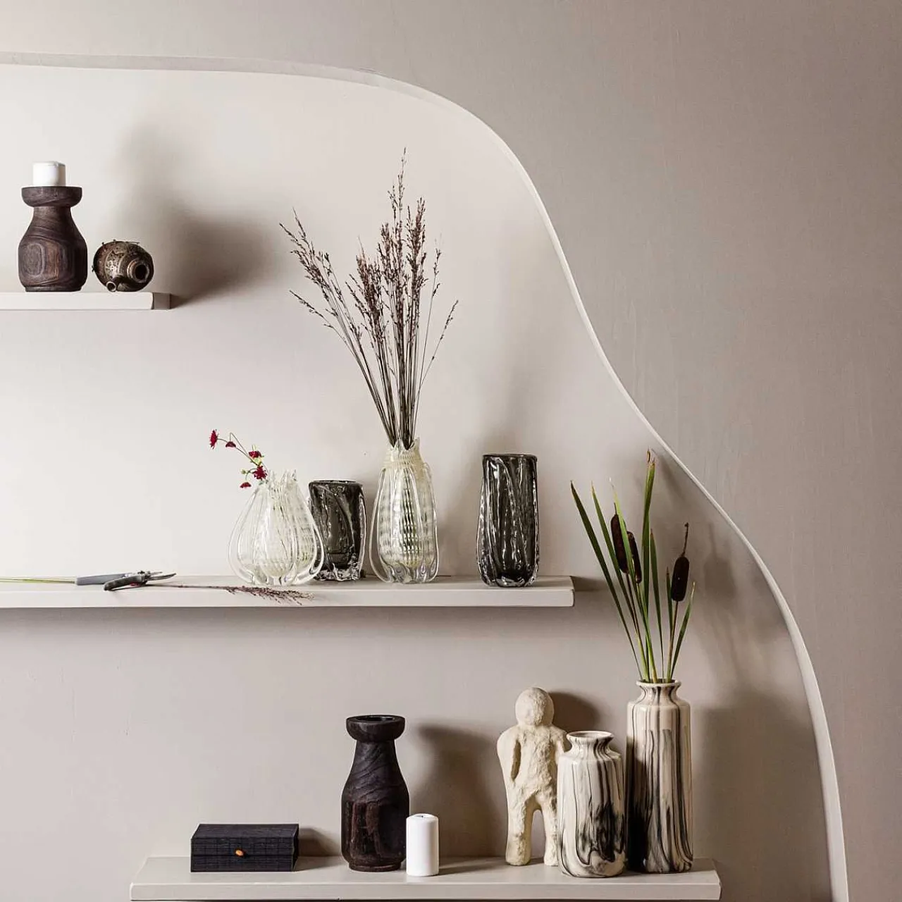 mutoni living Vase Paragon Handgeformt Anthrazit 21> Vasen
