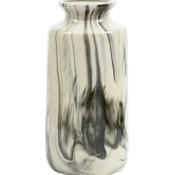 mutoni living Vase Strike Keramik Offwhite/Schwarz 30> Vasen