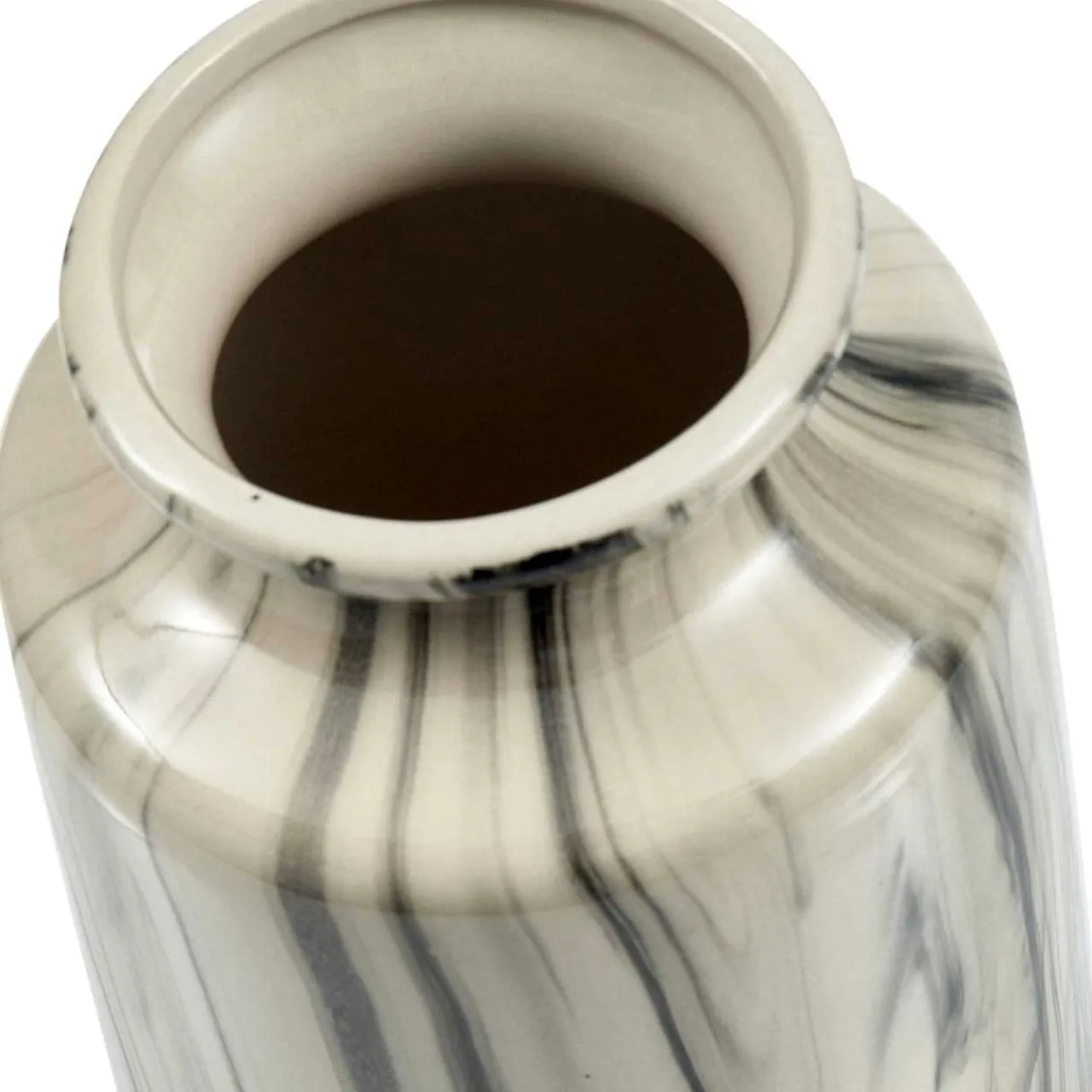 mutoni living Vase Strike Keramik Offwhite/Schwarz 30> Vasen
