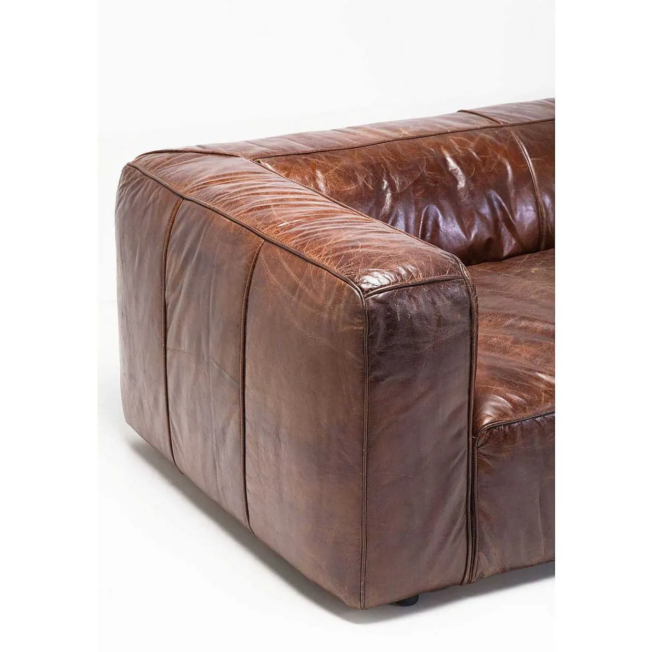 KARE Design Vintage Leder Sofa Cubetto 3 Sitzer> Ledersofas