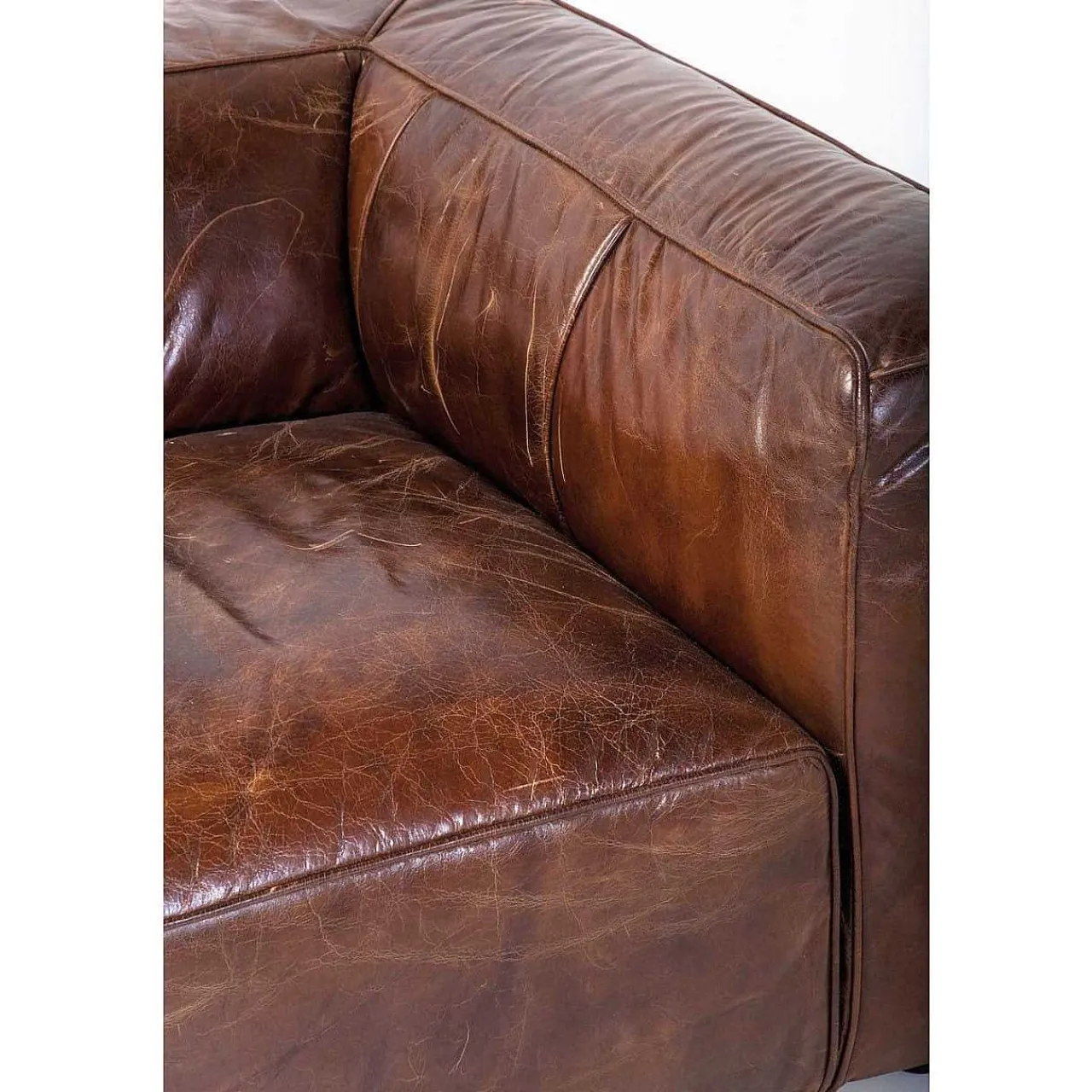 KARE Design Vintage Leder Sofa Cubetto 3 Sitzer> Ledersofas