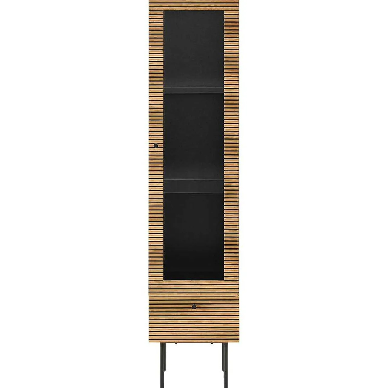 mutoni casual Vitrine Flubna Natur Schwarz> Vitrinen