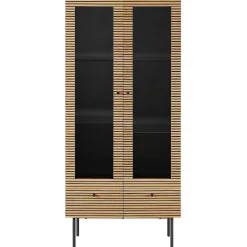 mutoni casual Vitrine Flubna Natur Schwarz 179><noscript><img width=