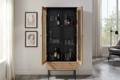 mutoni casual Vitrine Flubna Natur Schwarz 179><noscript><img width=