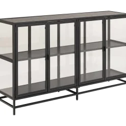 mutoni scandi Vitrine Multiple Bronx Metall Schwarz 152> Vitrinen