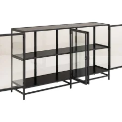 mutoni scandi Vitrine Multiple Bronx Metall Schwarz 152><noscript><img width=