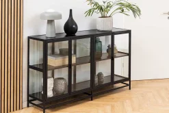 mutoni scandi Vitrine Multiple Bronx Metall Schwarz 152><noscript><img width=