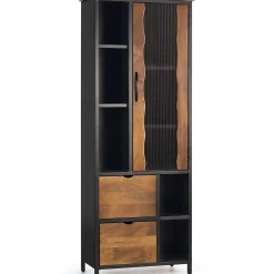 mutoni inspiration Vitrine Nero Iii Mangoholz Schwarz 75X198> Vitrinen