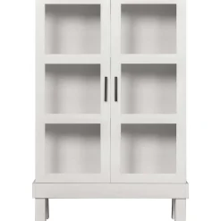 mutoni living Vitrinenschrank Bonk Kiefer Nebelweiss 107X160> Vitrinen