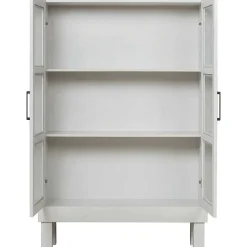 mutoni living Vitrinenschrank Bonk Kiefer Nebelweiss 107X160> Vitrinen