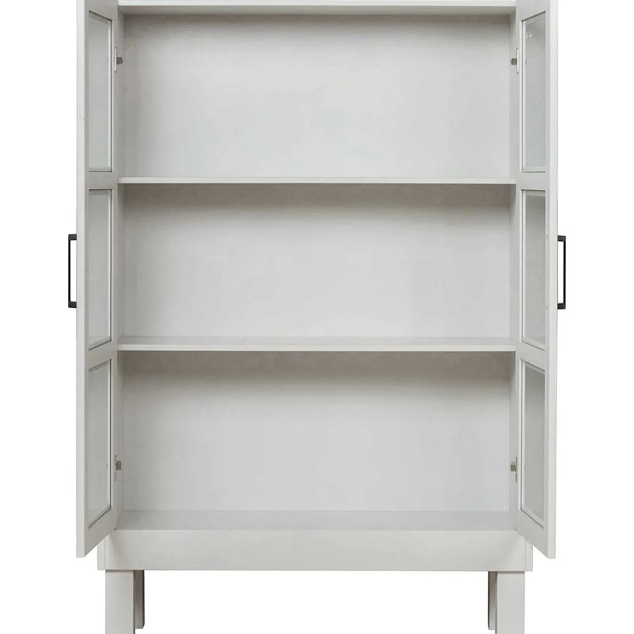 mutoni living Vitrinenschrank Bonk Kiefer Nebelweiss 107X160> Vitrinen