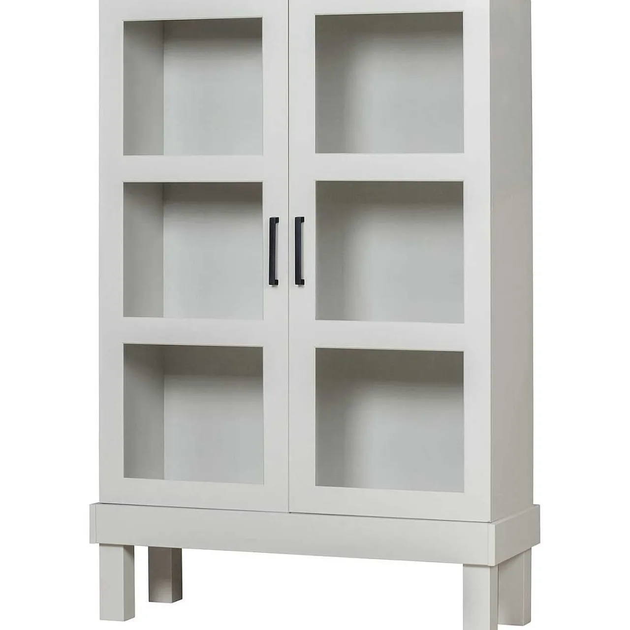 mutoni living Vitrinenschrank Bonk Kiefer Nebelweiss 107X160> Vitrinen