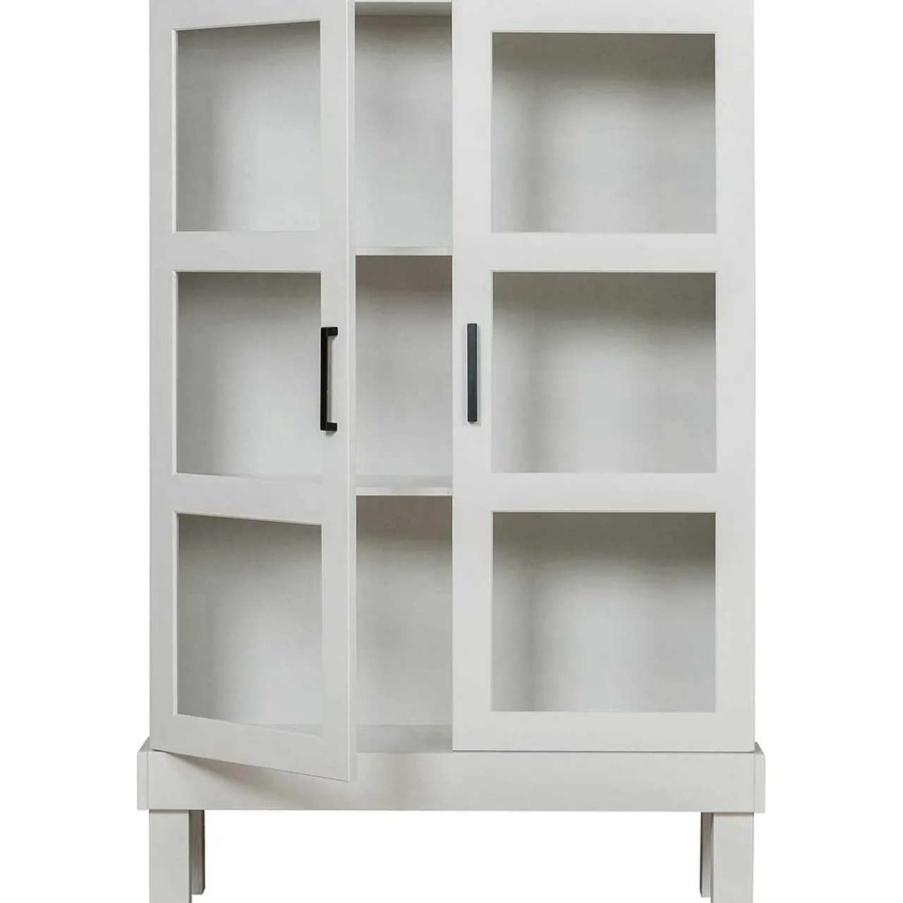 mutoni living Vitrinenschrank Bonk Kiefer Nebelweiss 107X160> Vitrinen