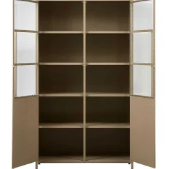 mutoni living Vitrinenschrank Exhibit Khaki 99X170> Vitrinen