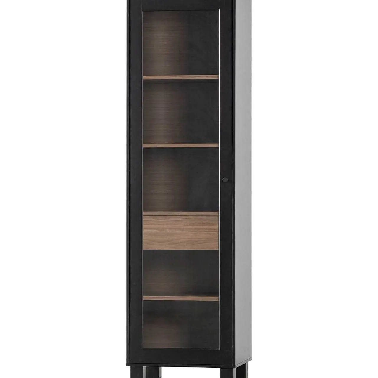 mutoni living Vitrinenschrank Goos Kiefer Schwarz Walnuss 200X57> Vitrinen