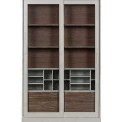 mutoni living Vitrinenschrank James Kiefer Grau 125X200><noscript><img width=