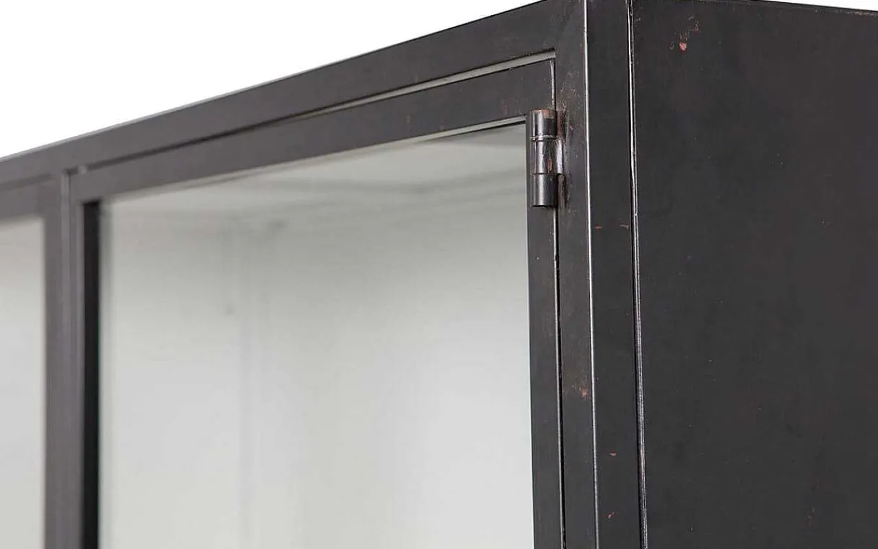 mutoni living Vitrinenschrank Nora Metall Schwarz 110X189> Vitrinen