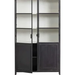 mutoni living Vitrinenschrank Nora Metall Schwarz 110X189><noscript><img width=