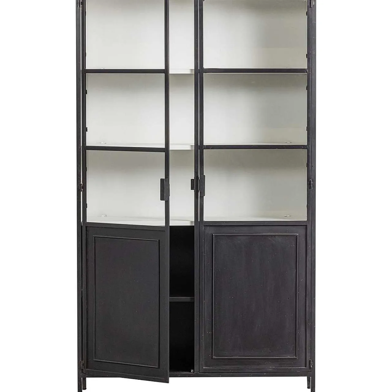 mutoni living Vitrinenschrank Nora Metall Schwarz 110X189> Vitrinen