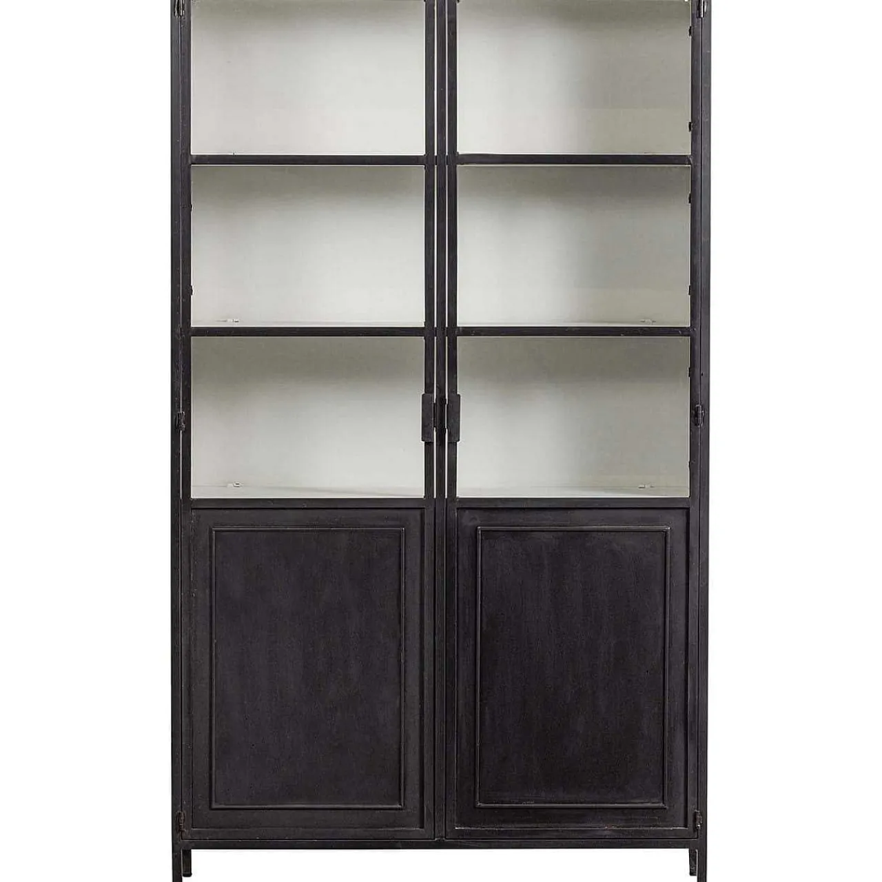 mutoni living Vitrinenschrank Nora Metall Schwarz 110X189> Vitrinen