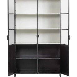 mutoni living Vitrinenschrank Nora Metall Schwarz 110X189><noscript><img width=