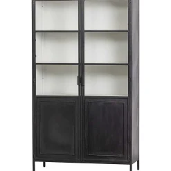 mutoni living Vitrinenschrank Nora Metall Schwarz 110X189><noscript><img width=