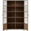 mutoni living Vitrinenschrank Ronja Militarbraun 110X189> Vitrinen