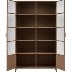 mutoni living Vitrinenschrank Ronja Militarbraun 110X189> Vitrinen