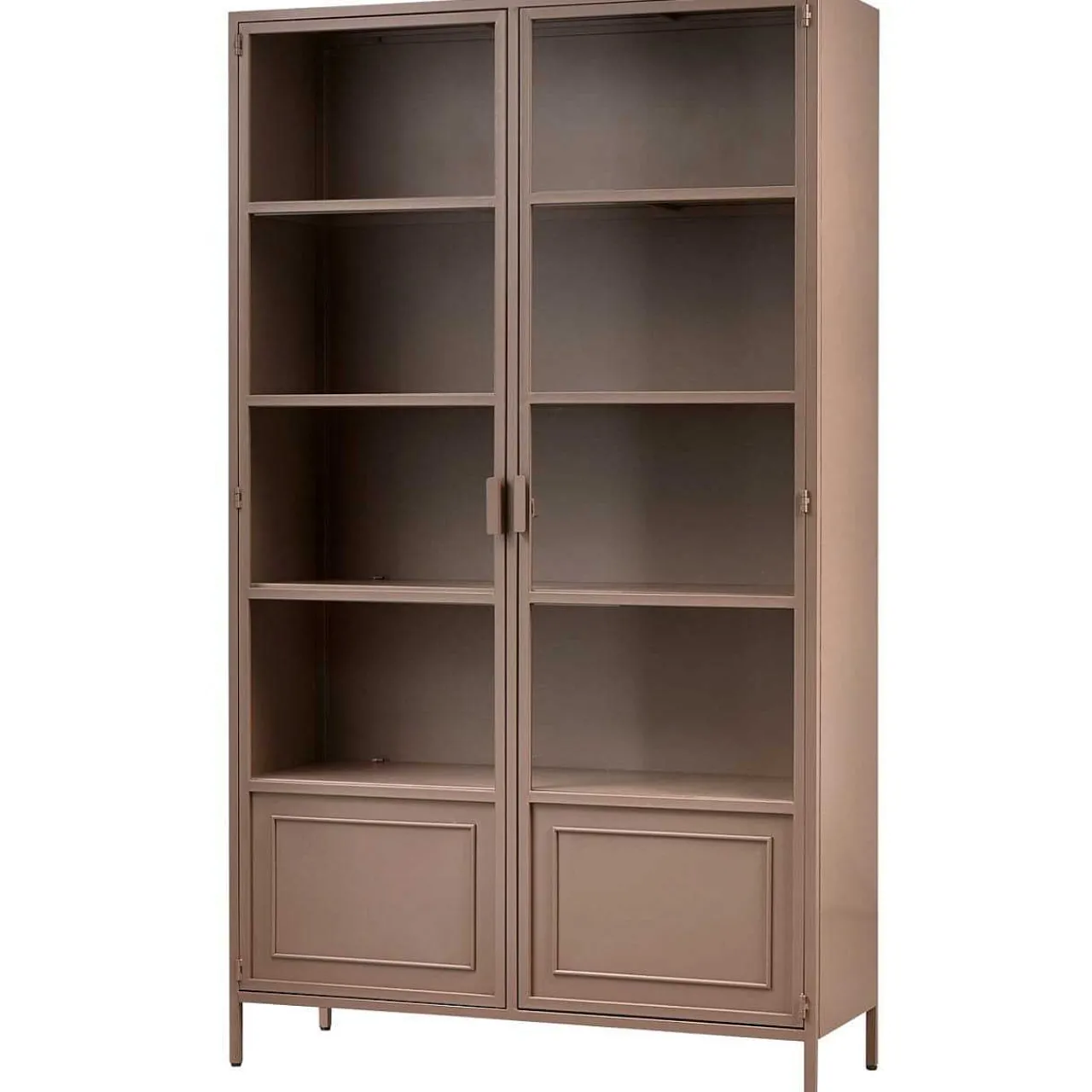 mutoni living Vitrinenschrank Ronja Militarbraun 110X189> Vitrinen