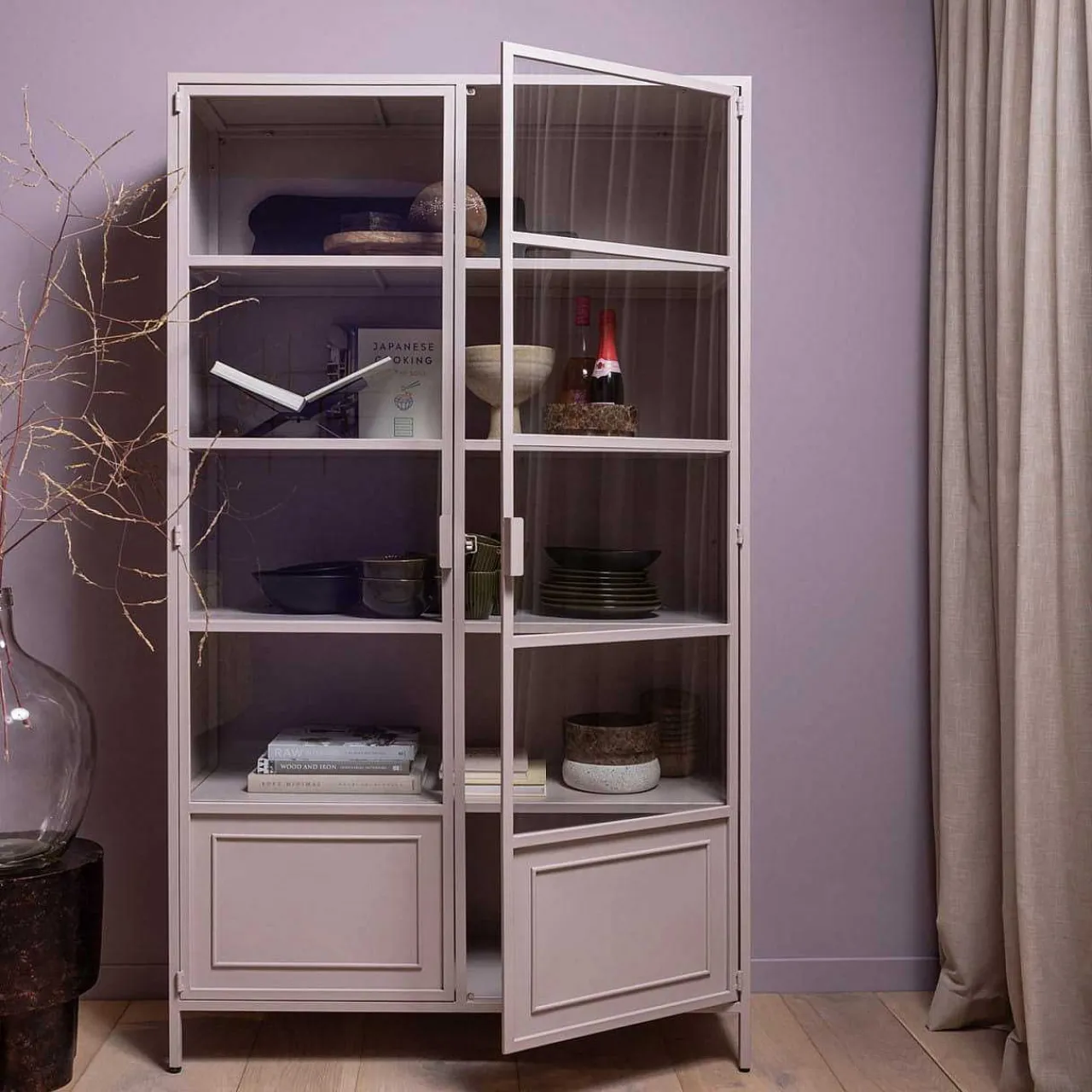 mutoni living Vitrinenschrank Ronja Pink 110X189> Vitrinen