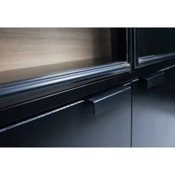 mutoni living Vitrinenschrank Sivan Kiefer Schwarz 200X100><noscript><img width=