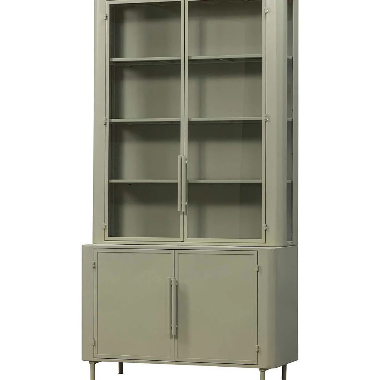 mutoni living Vitrinenschrank Unlock Metall Greige 210X110> Vitrinen
