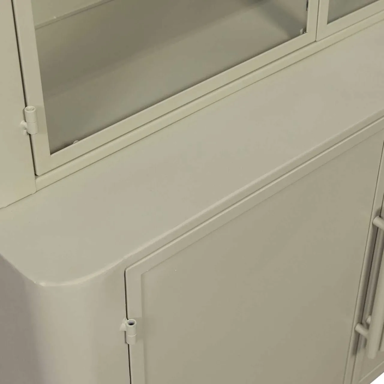 mutoni living Vitrinenschrank Unlock Metall Greige 210X110> Vitrinen